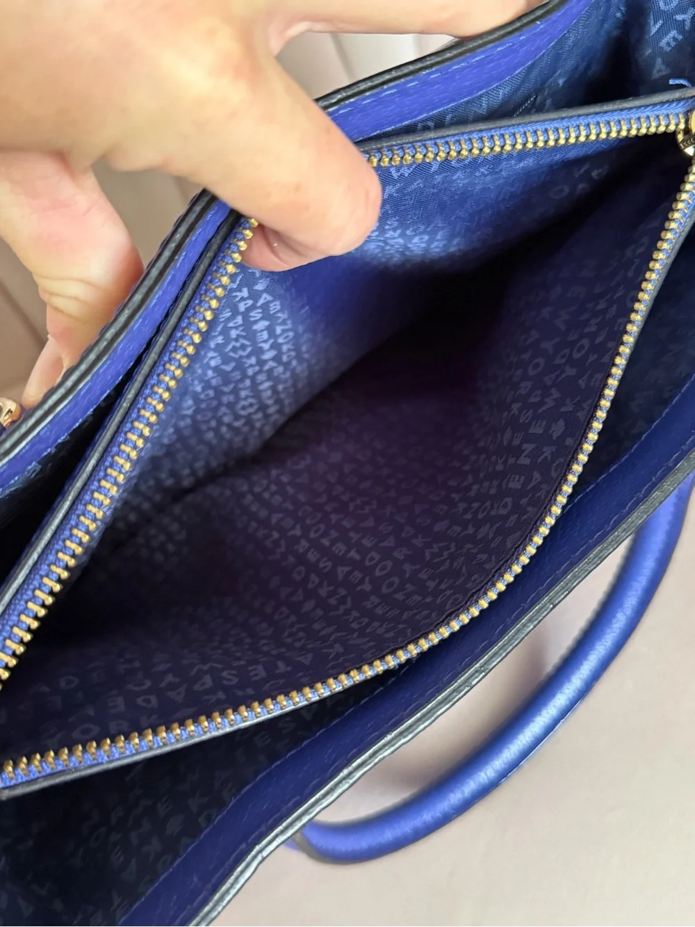 Kate Spade ♠️ Wellesley Quinn Blue Leather Satchel 💙